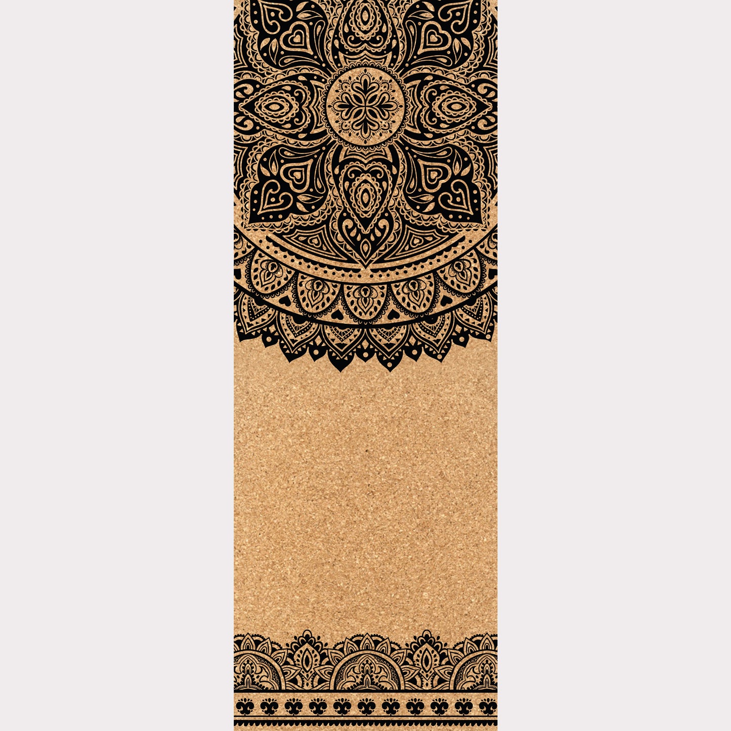 Picture of the ZenMotion cork yoga mat "Cosmic Dance Mandala" design.