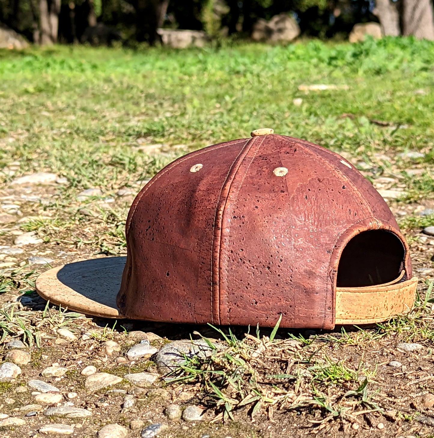 Back side of the ZenMotion cork hat.