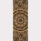 Picture of a cork yoga mat featuring an engraving of a breathtaking mandala with hearts incorporated into its design.